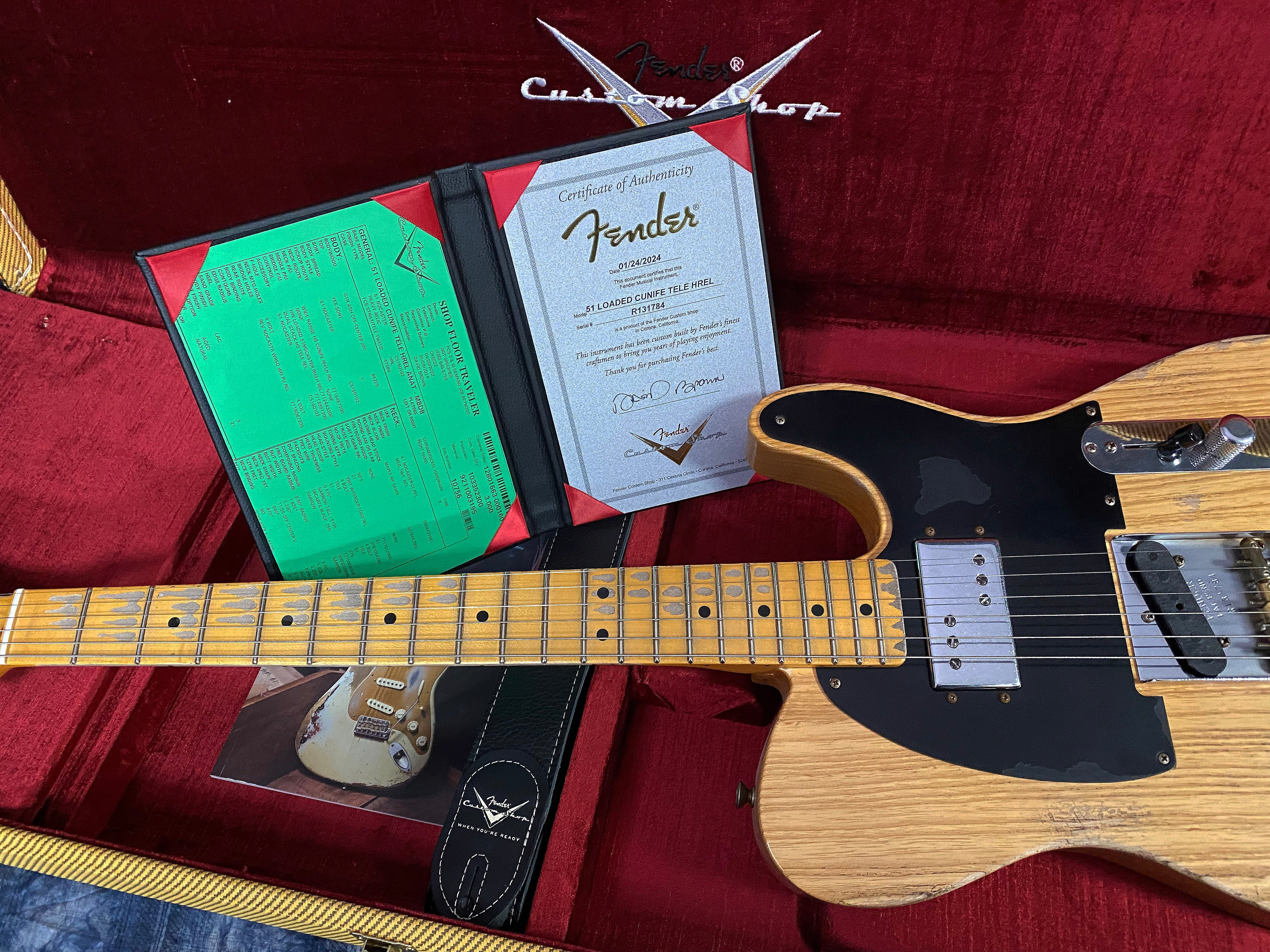 UNPLAYED ! 2024 Fender Custom Shop Master Built David Brown - Loaded CuNiFe Telecaster Custom Heavy Relic - Authorized Dealer - Only 6.85lbs - G02102 - SAVE!