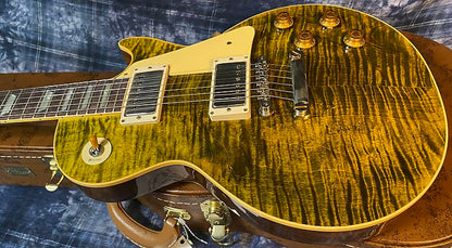 NEW ! 2024 Gibson Custom Shop Dealer Select '59 Les Paul Standard Reissue - Yellow Tiger - Monster Hand Picked Top - 9.3lbs - Authorized Dealer - G03726