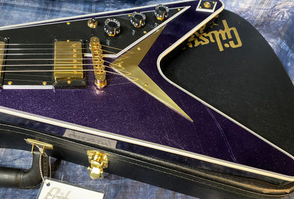 NEW! 2024 Gibson Custom Shop Flying V Custom - Purple Sparkle - Ebony Board - Authorized Dealer - Ultra RARE! Dealer Select - 7.9lbs - G04161