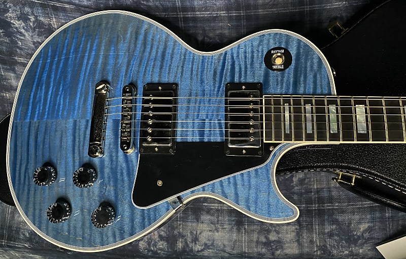 NEW! 2024 Gibson Custom Shop Les Paul Custom - Dealer Select - Authorized Dealer - Cobalt Blue Monster Flame Top - Super RARE! 9.5 lbs - G03870