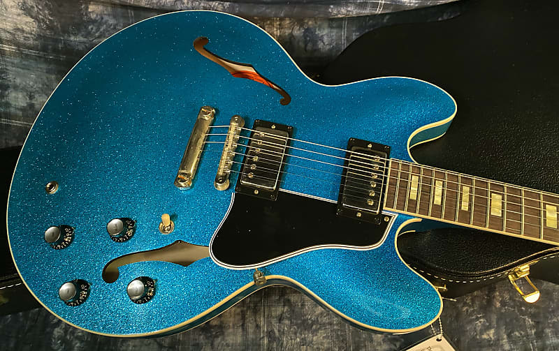 NEW! 2024 Gibson Custom Shop 1964 ES-335 VOS Reissue - Blue Sparkle - Authorized Dealer - 8.4 lbs - G03890