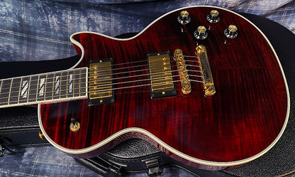 NEW ! 2024 Gibson Les Paul Supreme - Killer Tight Flame Top! Wine Red - Authorized Dealer - Only 8.6 lbs - G03827