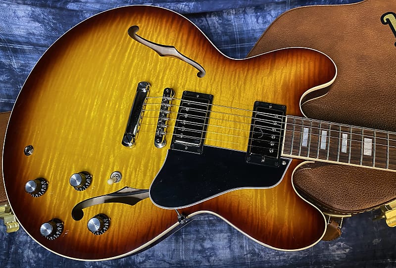 BRAND NEW ! 2024 Gibson ES-335 Block Figured Iced Tea - Authorized Dealer - 7.6 lbs - In Stock! G03816