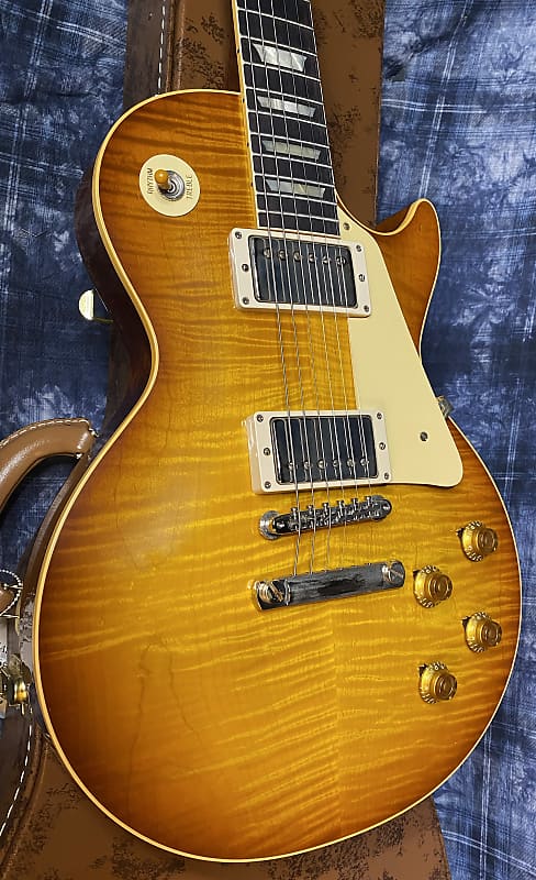 NEW! 2024 Gibson Custom Shop 1959 Les Paul - Golden Poppy - Authorized Dealer - Hand Picked Curly Flame Top VOS - 8.7 lbs - G04152