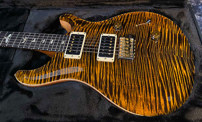 NEW! 2024 PRS Custom 24 - Paul Reed Smith - 10-Top ! Incredible Flame Top - WOW - Yellow Tiger - Authorized Dealer - 7.75 lbs - G03896