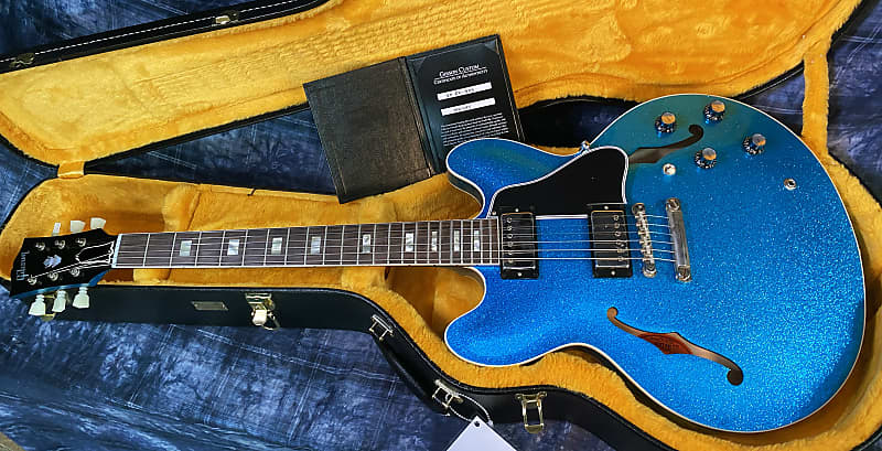 NEW! 2024 Gibson Custom Shop 1964 ES-335 VOS Reissue - Blue Sparkle - Authorized Dealer - 7.9 lbs - G03891