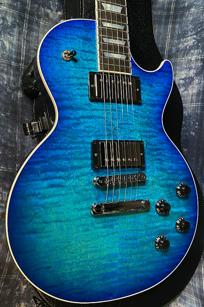 NEW ! 2024 Gibson Les Paul Modern Figured - Cobalt Burst - Beautiful Curly Flame Top! Authorized Dealer - 9 lbs - G03774