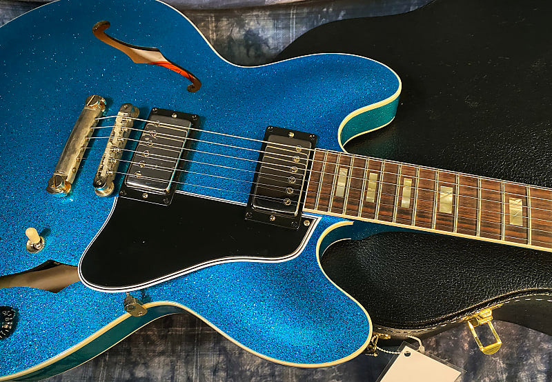 NEW! 2024 Gibson Custom Shop 1964 ES-335 VOS Reissue - Blue Sparkle - Authorized Dealer - 7.9 lbs - G03891