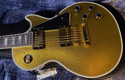 NEW! 2024 Gibson Dealer Select Custom Ordered Custom Shop Les Paul Custom - Large Flake Gold Sparkle - Authorized Dealer - 10.1 lbs - G03331