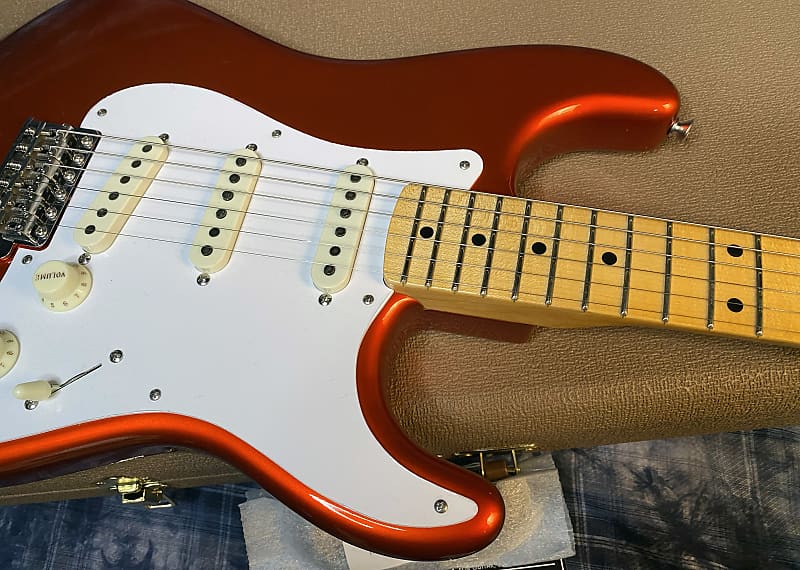 NEW ! 2024 Fender Custom Shop 1957 Stratocaster - Super Thin Lacquer Candy Tangerine TCP Finish - Poblano Pick Ups - Authorized Dealer - NOS - 7.8lbs - G03920