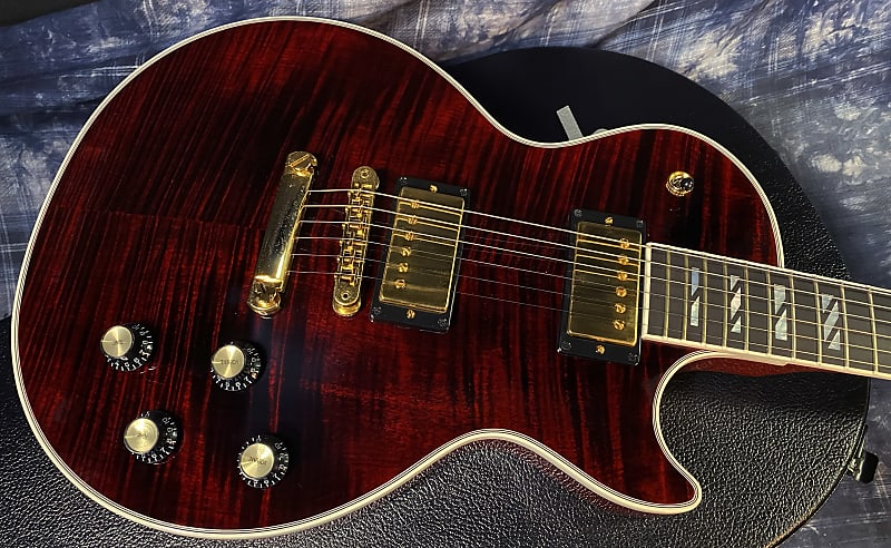 NEW ! 2024 Gibson Les Paul Supreme - Killer Tight Flame Top! Wine Red - Authorized Dealer - Only 8.6 lbs - G03827