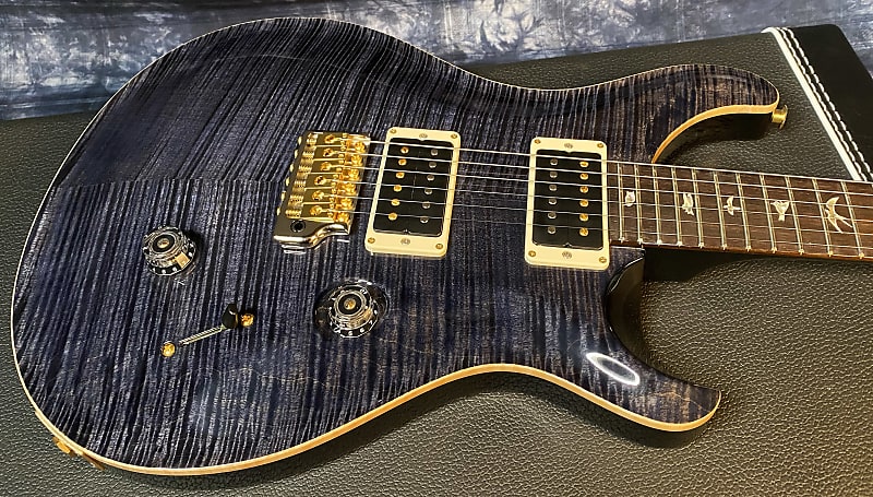 NEW! 2024 PRS Custom 24 - Paul Reed Smith - 10-Top ! Incredible Flame Top - WOW - Charcoal Gray - Authorized Dealer - 7.35 lbs - G03960