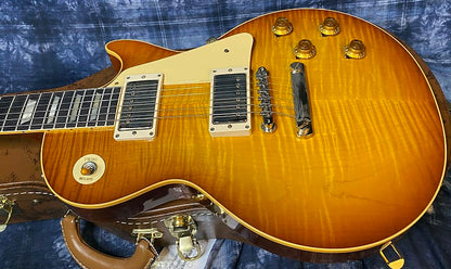 NEW! 2024 Gibson Custom Shop 1959 Les Paul - Golden Poppy - Authorized Dealer - Hand Picked Curly Flame Top VOS - 8.7 lbs - G04152