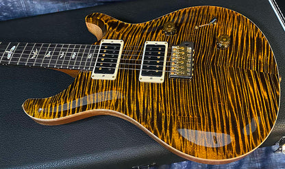 NEW! 2024 PRS Custom 24 - Paul Reed Smith - 10-Top ! Incredible Flame Top - WOW - Yellow Tiger - Authorized Dealer - 7.75 lbs - G03896