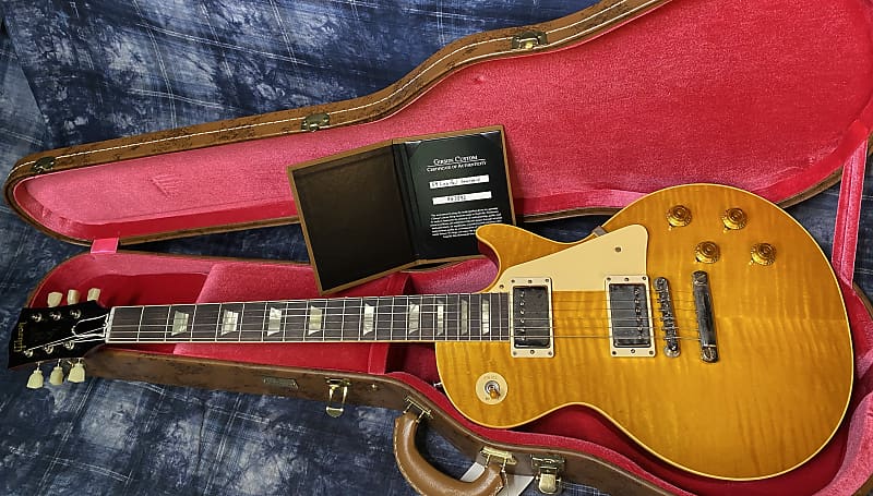 NEW! 2024 Gibson Custom Shop 1959 Les Paul - Dirty Lemon - Authorized Dealer - Hand Picked Curly Flame Top VOS - 8.7 lbs - G04139