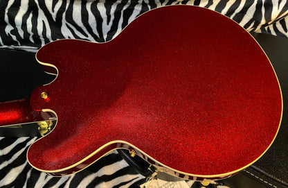 UNPLAYED 2024 Gibson Custom Shop 1961 ES-335 Reissue - Red Sparkle VOS Finish - Custom Order Made 2 Measure - Limited Edition! - Authorized Dealer - Only 7.8 lbs - In-Stock G02410 - SAVE BIG! Open Box!