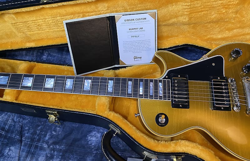 NEW! 2024 Gibson Les Paul Custom 57 Murphy Lab Ultra Light Aged Custom Shop - Bizarre Guitar 50th Anniversary Model - 9.5 lbs - All Double Gold - Authorized Dealer - G04169