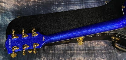 NEW ! 2024 Gibson Special Order Custom Shop Les Paul Custom Dealer Select - Dark Blue Sparkle - Authorized Dealer - 10.1 lbs - G03850