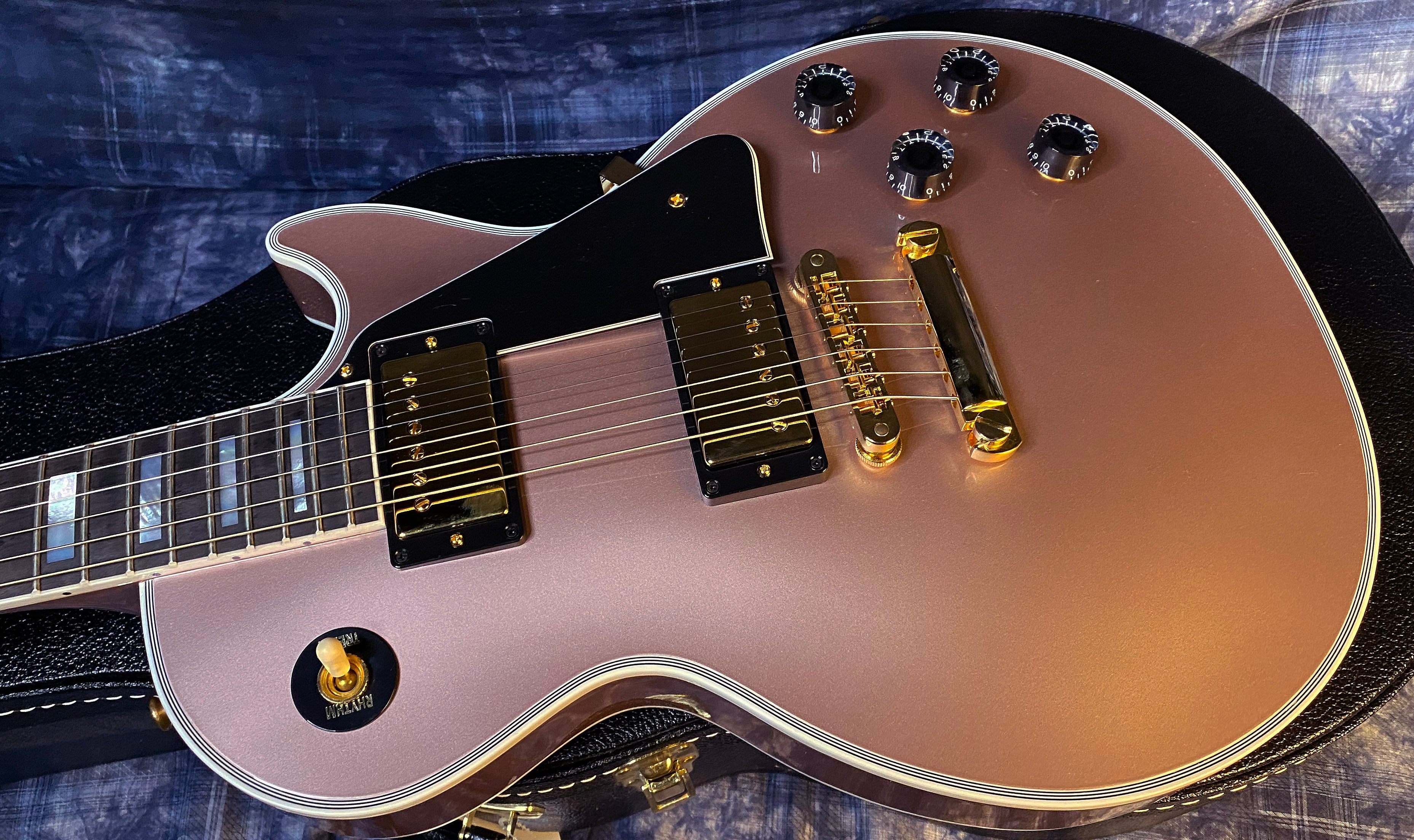 BRAND NEW! 2024 Gibson Dealer Select Custom Shop Les Paul Custom - Rose Gold Authorized Dealer - 10.1 lbs - G03324