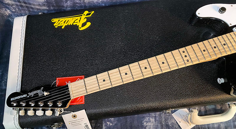 NEW! 2024 Fender Jack White Triplecaster®, Maple Fingerboard, Black - Authorized Dealer - 8.1lbs - G04100