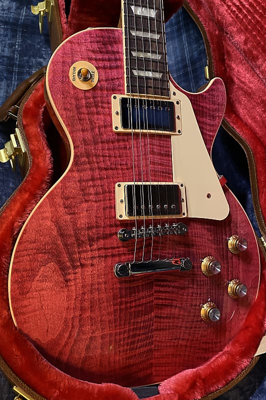 NEW!! 2024 Gibson Les Paul Standard '60s - Translucent Fuchsia - Killer Wide Crazy Curly Chevron Flame - Hand Picked Top - Authorized Dealer - 9lbs - G03777