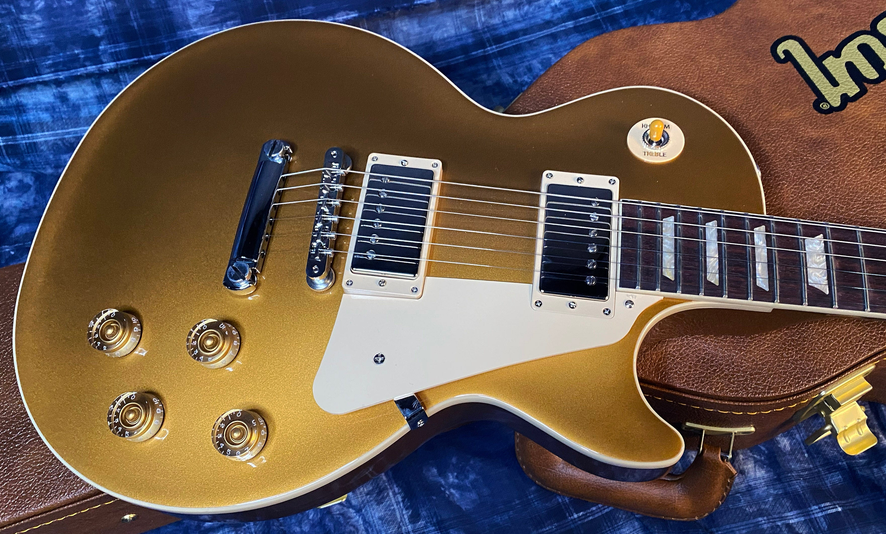 NEW ! 2024 Gibson Les Paul 50's Standard Bizarre Guitar 50th Anniversary Limited Edition All Gold Top, Back & Neck - Upgraded 57 Classic Pick-Ups - Speed Knobs - Titanium Saddles - Authorized Dealer - G03512 - Only 9.4 lbs!