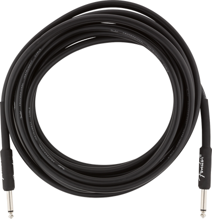 Fender Professional Series Inst Cable 15Ft Black Straight- Authorized Dealer