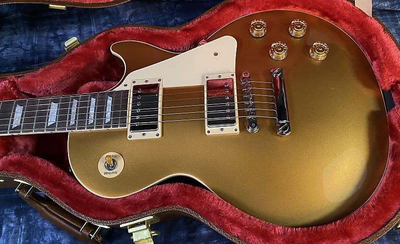 NEW ! 2024 Gibson Les Paul 50's Standard Bizarre Guitar 50th Anniversary Limited Edition All Gold Top, Back & Neck - Upgraded 57 Classic Pick-Ups - Speed Knobs - Titanium Saddles - Authorized Dealer - G03826 - 9.25 lbs