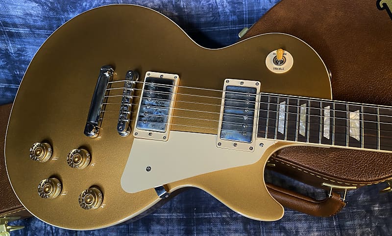 NEW ! 2024 Gibson Les Paul 50's Standard Bizarre Guitar 50th Anniversary Limited Edition All Gold Top, Back & Neck - Upgraded 57 Classic Pick-Ups - Speed Knobs - Titanium Saddles - Authorized Dealer - G03775 - 9.45 lbs