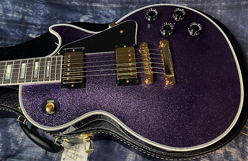 NEW! 2024 Gibson Dealer Select Custom Shop Les Paul Custom Purple Sparkle - Authorized Dealer - 9.9lbs G03948