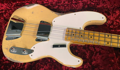 2022 Fender Custom Shop '55 Precision Bass Relic NoCaster Blonde Authorized Dealer Only 8.5lbs