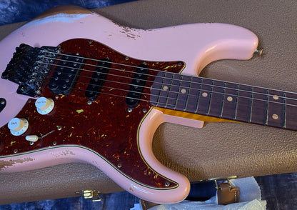 NEW ! 2024 Fender Custom Shop 62 HSS Shredder - Floyd Rose - EVH Wolfgang Bridge Pick-Up - Stratocaster Heavy Relic - Shell Pink - AAA Flamed Maple Neck - Authorized Dealer - 7.8lbs - G03360