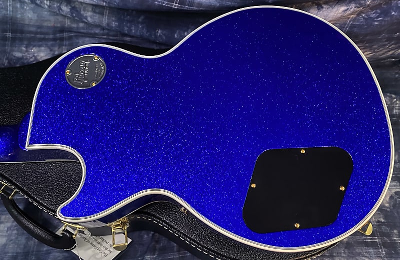 NEW ! 2024 Gibson Special Order Custom Shop Les Paul Custom Dealer Select - Dark Blue Sparkle - Authorized Dealer - Only 9.75 lbs - G03857