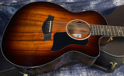 NEW ! 2024 Taylor 264ce-K DLX Grand Auditorium 12-string Acoustic-Electric Guitar - Shaded Edge Burst - Authorized Dealer - 5.1lbs - G03736