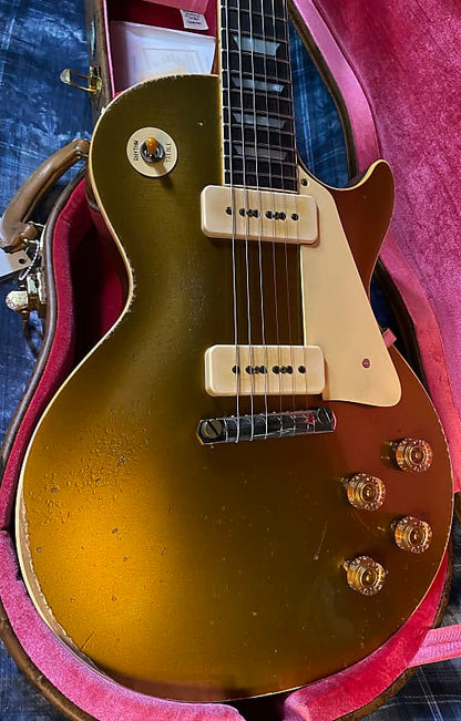 NEW! 2024 Gibson Custom Shop 1954 Les Paul Gold Top Reissue Heavy Aged Murphy Lab - Authorized Dealer - 9.1 lbs - G03718