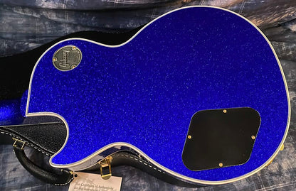 NEW ! 2024 Gibson Special Order Custom Shop Les Paul Custom Dealer Select - Dark Blue Sparkle - Authorized Dealer - 10.1 lbs - G03842