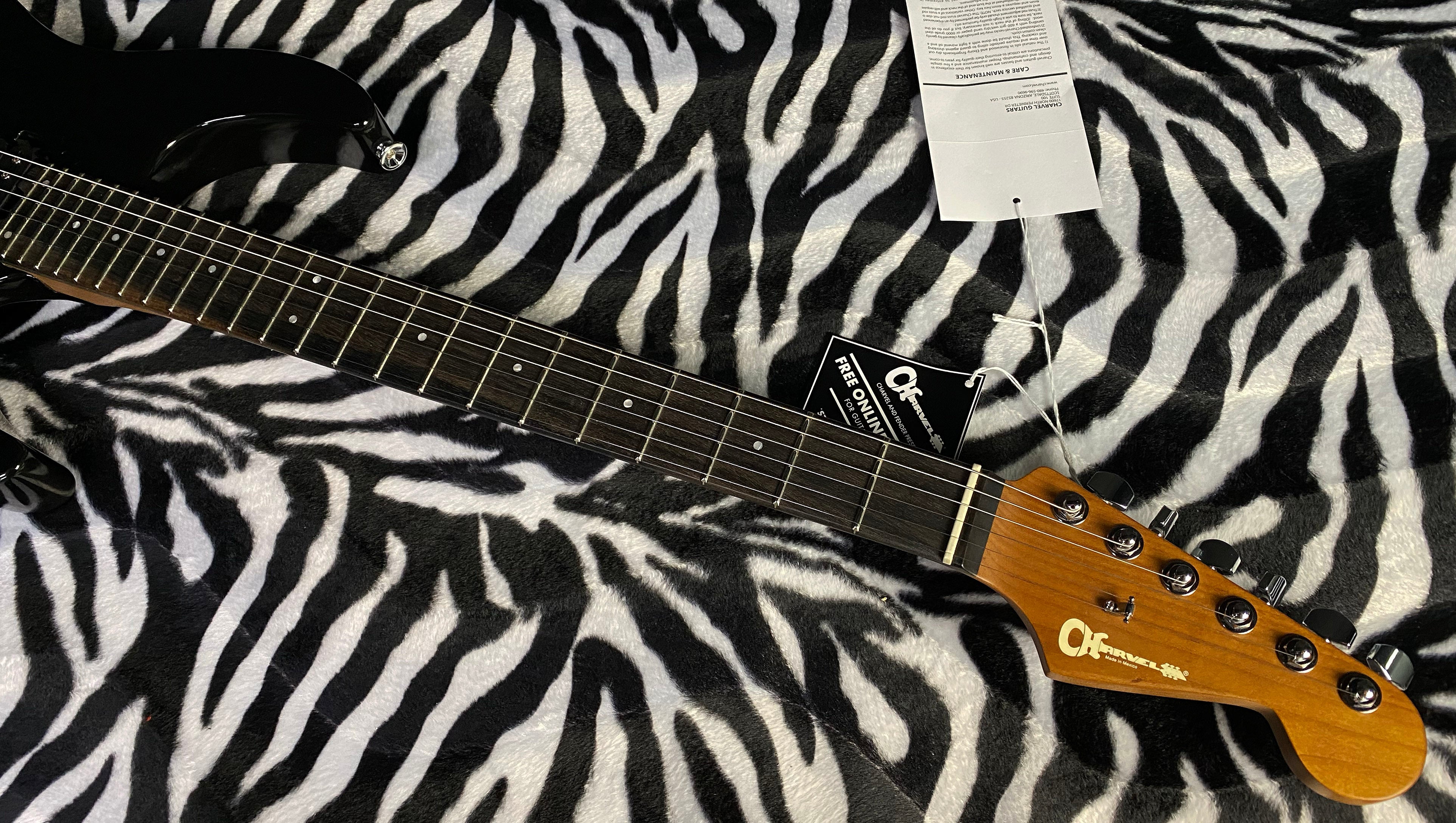 NEW ! 2024 Charvel Pro-Mod DK24 HH 2PT CM - Caramelized Maple Board - Gloss Black - Authorized Dealer - In-Stock! 7.65 lbs - G02631