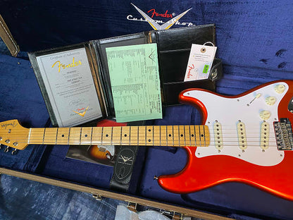 NEW ! 2024 Fender Custom Shop 1957 Stratocaster - Super Thin Lacquer Candy Tangerine TCP Finish - Poblano Pick Ups - Authorized Dealer - NOS - 7.8lbs - G03920