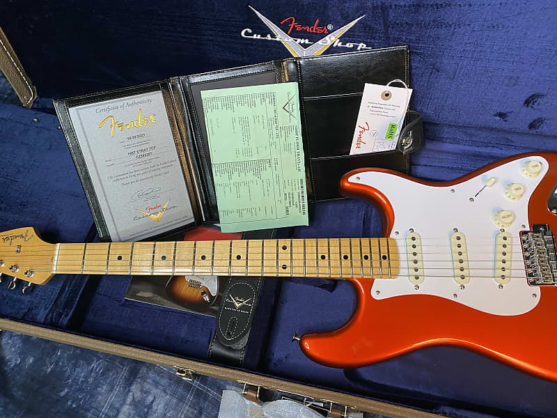 NEW ! 2024 Fender Custom Shop 1957 Stratocaster - Super Thin Lacquer Candy Tangerine TCP Finish - Poblano Pick Ups - Authorized Dealer - NOS - 7.8lbs - G03920