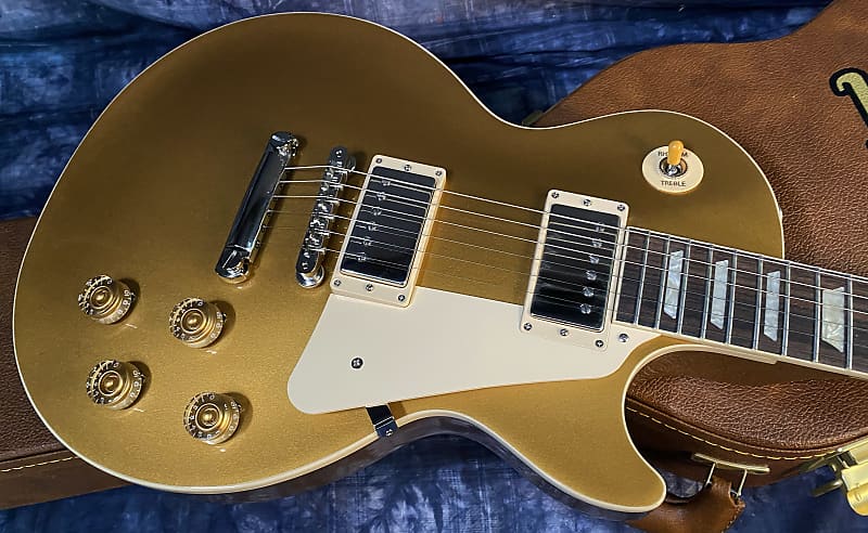 NEW ! 2024 Gibson Les Paul 50's Standard Bizarre Guitar 50th Anniversary Limited Edition All Gold Top, Back & Neck - Upgraded 57 Classic Pick-Ups - Speed Knobs - Titanium Saddles - Authorized Dealer - G03811 - 9.4 lbs