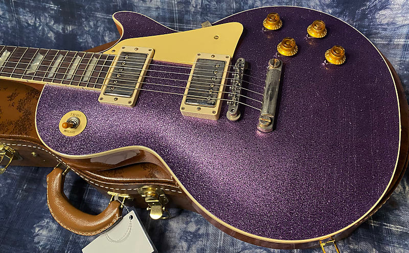 NEW! 2024 Gibson Custom Shop Dealer Select Murphy Lab '57 Les Paul - Purple Sparkle Ultra Light Aged - Authorized Dealer - 8.7 lbs - G04206