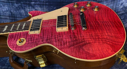 NEW!! 2024 Gibson Les Paul Standard '60s - Translucent Fuchsia - Killer Wide Crazy Curly Chevron Flame - Hand Picked Top - Authorized Dealer - 9lbs - G03777