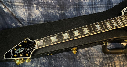 NEW! 2024 Gibson Custom Shop Flying V Custom - Ebony Sparkle - Ebony Board - Authorized Dealer - Ultra RARE! Dealer Select - Only 7.2 lbs - G04157