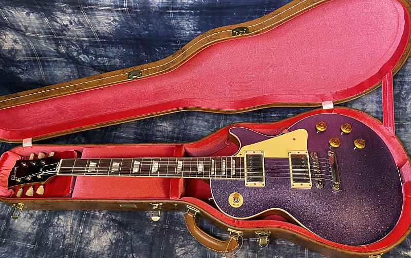 NEW! 2024 Gibson Custom Shop Dealer Select Murphy Lab '57 Les Paul - Purple Sparkle Ultra Light Aged - Authorized Dealer - 8.5 lbs - G04215