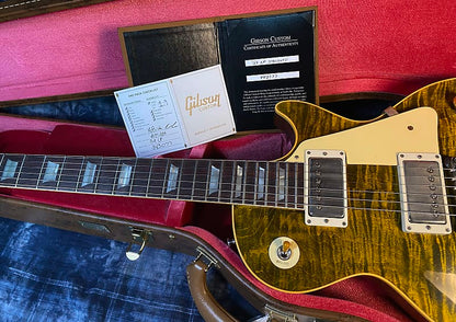 NEW ! 2024 Gibson Custom Shop Dealer Select '59 Les Paul Standard Reissue - Yellow Tiger - Monster Hand Picked Top - 8.25 lbs - Authorized Dealer - G03730