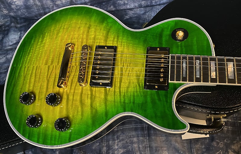 NEW! Gibson Custom Shop Les Paul Custom - Dealer Select - Authorized Dealer - Iguana Burst Quilt / Flame Top - Super RARE! 9.75 lbs - G03952