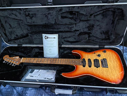 2023 Charvel USA Select DK24 HSS 2PT CM QM Caramelized Maple - Authorized Dealer - OPEN BOX - SAVE! Only 7.3lbs - Serial # UC210130 - G03266