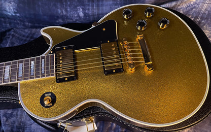 NEW! 2024 Gibson Dealer Select Custom Ordered Custom Shop Les Paul Custom - Large Flake Gold Sparkle - Authorized Dealer - 10.1 lbs - G03331