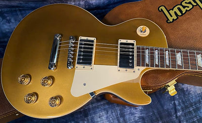 NEW ! 2024 Gibson Les Paul 50's Standard Bizarre Guitar 50th Anniversary Limited Edition All Gold Top, Back & Neck - Upgraded 57 Classic Pick-Ups - Speed Knobs - Titanium Saddles - Authorized Dealer - G03769 - 9.5 lbs