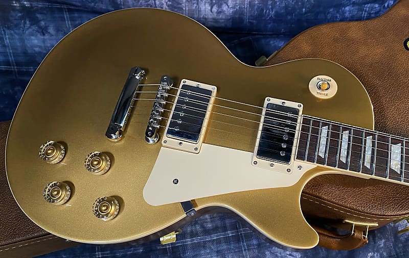 NEW ! 2024 Gibson Les Paul 50's Standard Bizarre Guitar 50th Anniversary Limited Edition All Gold Top, Back & Neck - Upgraded 57 Classic Pick-Ups - Speed Knobs - Titanium Saddles - Authorized Dealer - G03806 - 10.9 lbs - WOW!